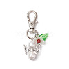 Flower Angel ABS Plastic Imitation Pearl & Acrylic Pendant Decorations HJEW-JM02989-3