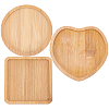 3Pcs 3 Style Wooden Mosaic Coaster Base Bottom Embryo AJEW-GF0004-31-1