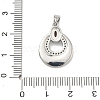 Brass Micro Pave Clear Cubic Zirconia Pendants KK-G556-01P-01-3