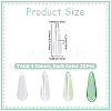 100Pcs 4 Colors Baking Paint Transparent Glass Pendants FIND-SC0023-48-2