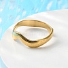 304 Stainless Steel Open Cuff Rings for Women STAS-D085-08G-1