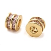 Brass Micro Pave Cubic Zirconia Beads KK-D093-04G-01-2