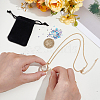 1Pc Brass Clear Glass Teardrop Locket Pendant Necklaces NJEW-NB0001-34-3