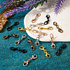 20Pcs 5 Colors Zinc Alloy Double Lobster Claw Clasps FIND-TA0002-49-13