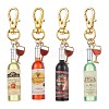 Goblet Alloy Enamel with Wine Resin Pendant Decorations HJEW-JM02524-1