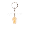 Raw Rough Natural Citrine Pendant Keychains FIND-PW0017-09C-1