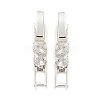 Brass Pave Clear Cubic Zirconia Watch Band Clasps KK-Q804-26S-1