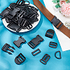 WADORN 60Pcs 6 Style Plastic Adjustable Buckle Set KY-WR0001-04-4