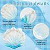 Shell Shape Glass Jewelry Plates DJEW-WH0058-10-4