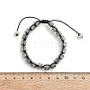 Adjustable Natural & Synthetic Gemstone and Non-magnetic Synthetic Hematite Braided Bead Bracelets BJEW-Z090-01-5