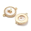 Natural White Shell Connector Charms BSHE-G034-36G-2