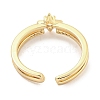 Brass Micro Pave Cubic Zirconia Cuff Rings RJEW-I103-016G-3