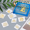 Olycraft 9Pcs 9 Styles Chakra Nickel Self-adhesive Picture Stickers DIY-OC0004-29-3