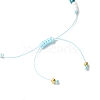 Natural Freshwater Shell & Glass Seed Beads Braided Bead Bracelets for Women BJEW-JB12362-04-4
