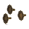 Vintage Adjustable Iron Finger Ring Components Alloy Cabochon Bezel Settings X-PALLOY-Q300-09AB-NR-5
