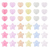50Pcs 2 Styles Transparent Crackle Acrylic Beads OACR-TA0003-89-3