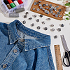 54Pcs 9 Styles Zinc Alloy Shank Buttons BUTT-PH0001-61-3