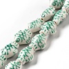 Handmade Printed Porcelain Beads PORC-F005-03F-4