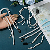 4Pcs 4 Styles Plastic Pearl with Iron Hair Clips OHAR-GF0001-36-3
