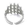 304 Stainless Steel Cuff Rings for Women RJEW-M019-18P-3