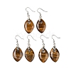 Natural Tiger Eye Dangle Earrings EJEW-F343-B05-1