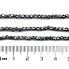 Transparent Electroplate Glass Beads Strands EGLA-A039-T2mm-UA13-4