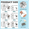 60Pc 6 Styles 201 Stainless Steel Cord Ends STAS-TA0002-98-4