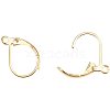 Brass Leverback Earring Findings KK-PH0026-22G-RS-3