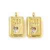 Real 18K Gold Plated Rack Plating Brass Micro Pave Cubic Zirconia Pendants KK-R153-03G-1