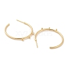 Brass Ring Stud Earrings Findings KK-K351-25G-2