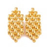 Hollow Hexagon Brass Stud Earrings for Women EJEW-G391-12G-3