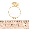 304 Stainless Steel with Glass Cuff Rings for Women RJEW-K309-41C-6