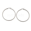 Tarnish Resistant 304 Stainless Steel Big Hoop Earrings X-EJEW-F105-04P-3