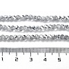 Half Plated Faceted Rondelle Glass Bead Strands EGLA-S095-3mm-03-5