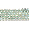 Electroplate Transparent Glass Beads Strands GLAA-H021-01B-FR07-2