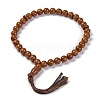 Synthetic Goldstone Beads Stretch Bracelets BJEW-A025-01L-1