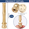 1Pc Golden Tone Brass Wax Seal Stamp Heads with Bamboo Stick Shaped Handles STAM-CP0001-05Z-2