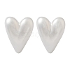 304 Stainless Steel Plastic Imitation Pearl Stud Earrings EJEW-R030-01G-04-4
