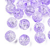 Transparent Crackle Acrylic Beads CACR-N002-19B-2