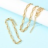304 Stainless Steel Oval Link Chain Bracelet & Necklace Jewelry Sets SJEW-L199-06G-1
