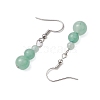 3 Pairs 3 Styles Natural Malaysia Jade & Green Aventurine & Tiger Eye Dangle Earrings EJEW-JE06131-5