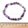 Natural Amethyst Stretch Beaded Bracelets BJEW-K213-C22-3