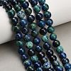 Natural Azurite Beads Strands G-G475-A04-8mm-1