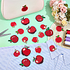 20Pcs 5 Styles Apple Polyester Embroider Thread Iron on/Sew On Patches PATC-PH0001-58-4