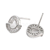 Rack Plating Ring Brass Stud Earrings EJEW-N055-39P-RS-2