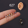 Flower 316L Surgical Stainless Steel Micro Pave Cubic Zirconia Cartilage Earrings WG558ED-01-1