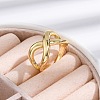 Rack Plating Brass Cuff Finger Rings for Women RJEW-M028-19G-4