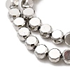 Electroplate Glass Beads Strands EGLA-F166-04B-P-3