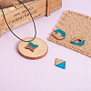 Fashewelry 30Pcs 15 Style Transparent Resin & Walnut Wood Pendants RESI-FW0001-01-14