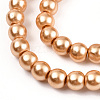 Baking Paint Pearlized Glass Pearl Round Bead Strands HY-Q330-8mm-36A-3